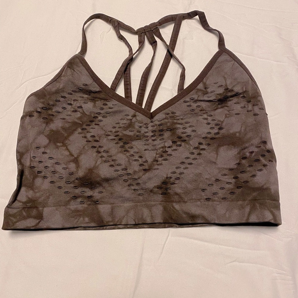 Betsy Johnson | Brown Crisscross Back Sports Bra - Medium